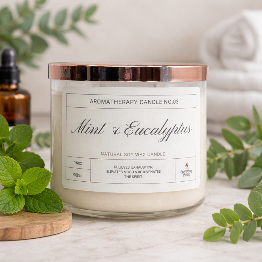 Mint & Eucalyptus 2-Wick Soy Aromatherapy Candle