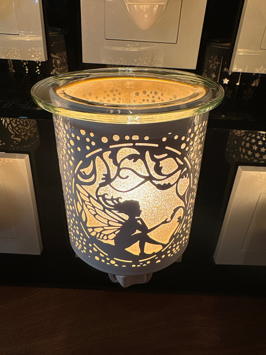 Night light glass warmer white fairy