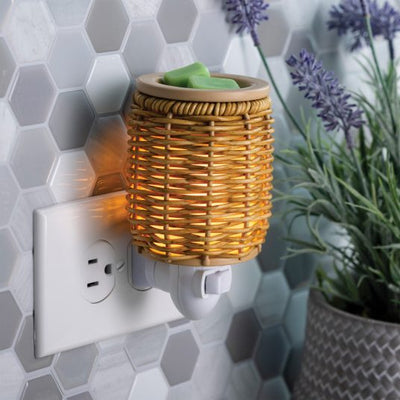 Wicker Lantern pluggable fragrance warmer