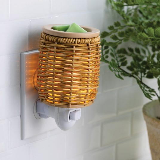 Wicker Lantern pluggable fragrance warmer