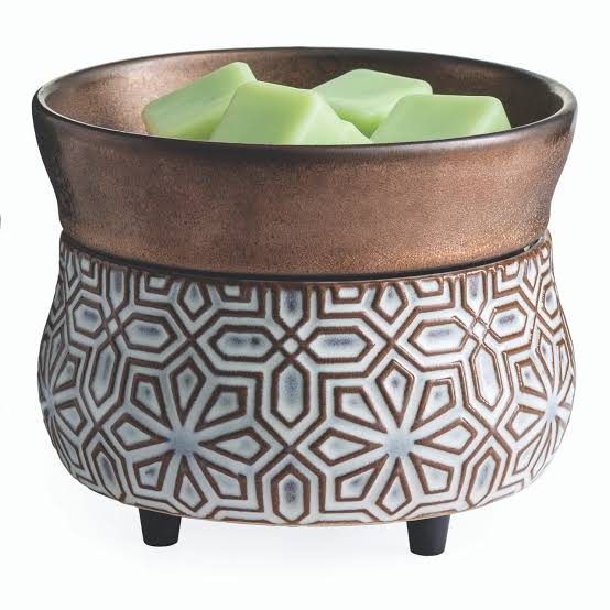 Bronze Geometric 2-in-1 classic fragrance warmer