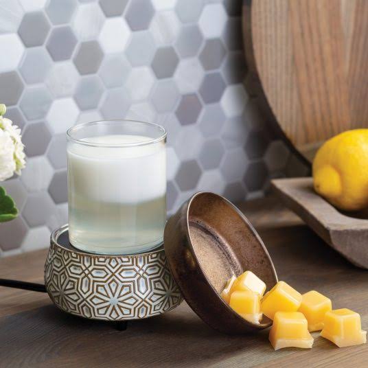 Bronze Geometric 2-in-1 classic fragrance warmer