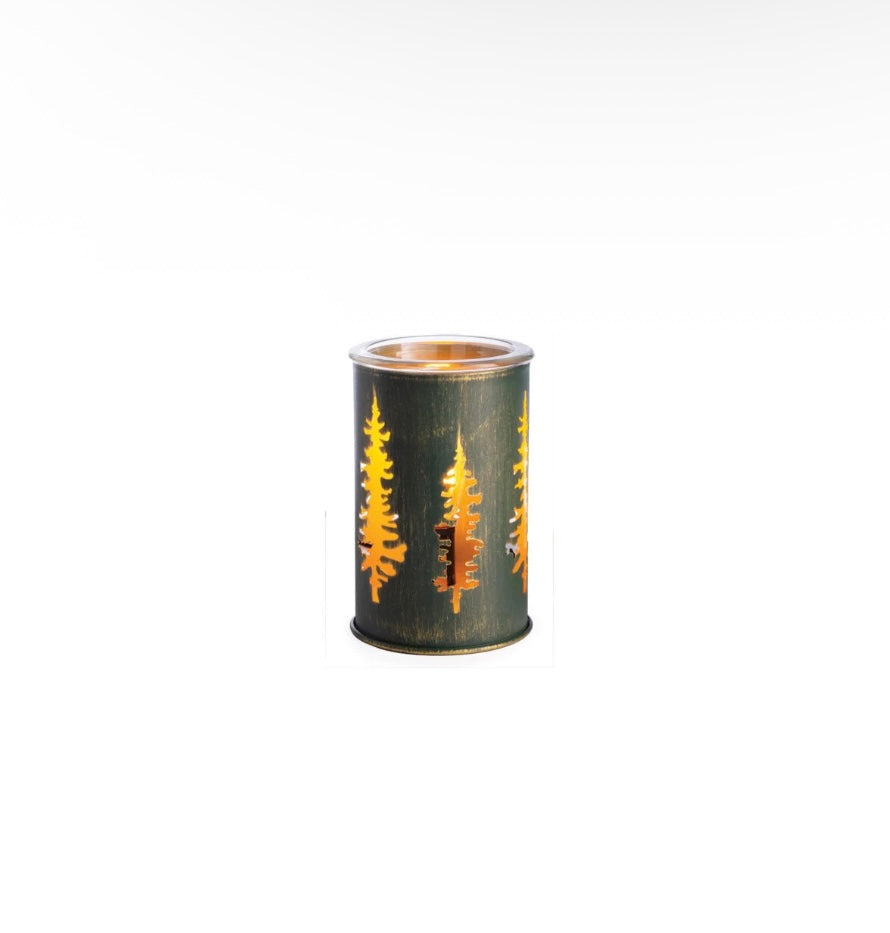 Vintage bulb illumination fragrance warmer-golden pines