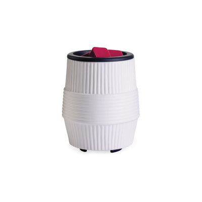 Porcelain ridges wax warmer with silicone dish