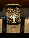 Night light glass warmer black love tree