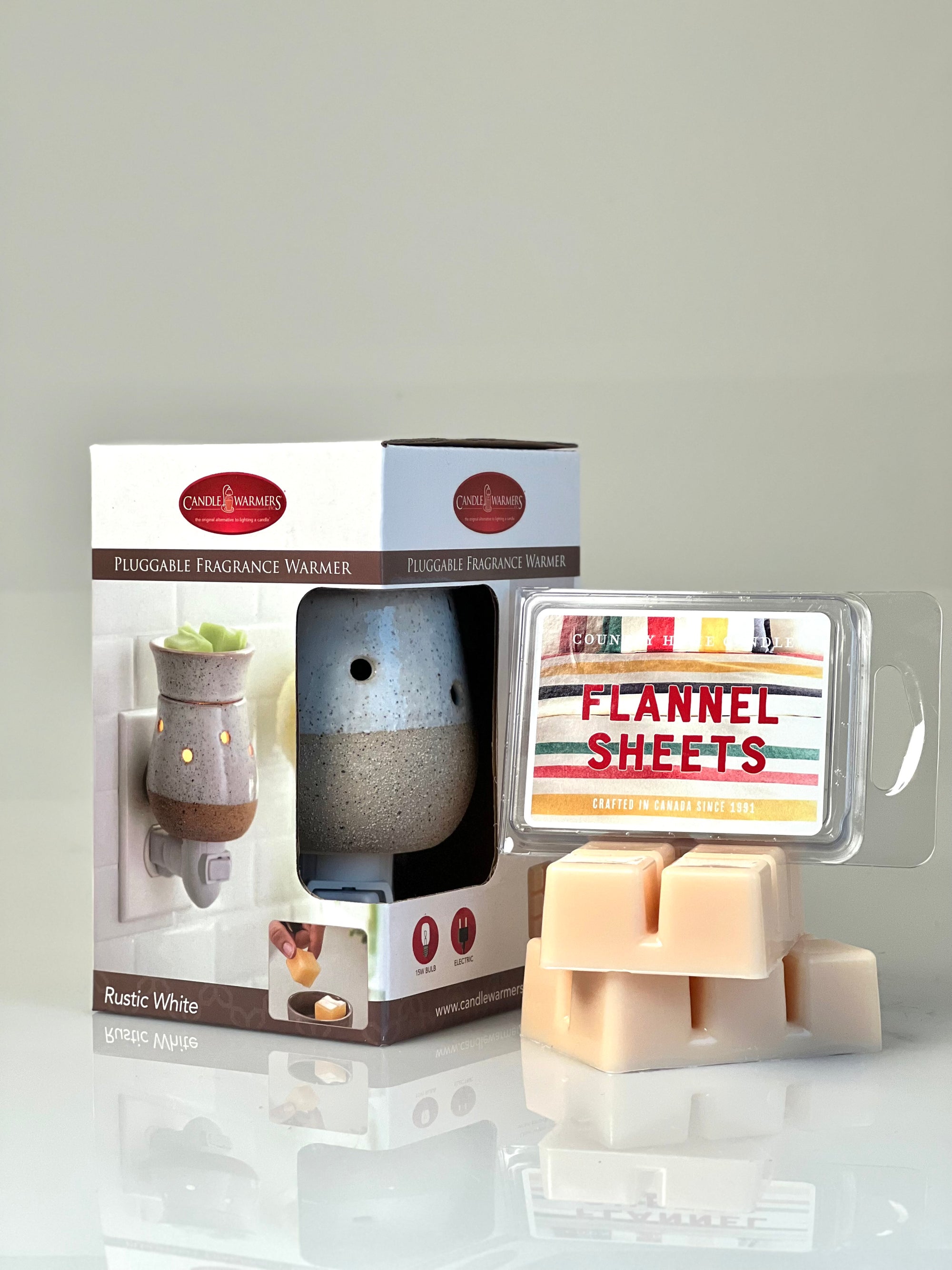 Rustic White Pluggable Fragrance Warmer