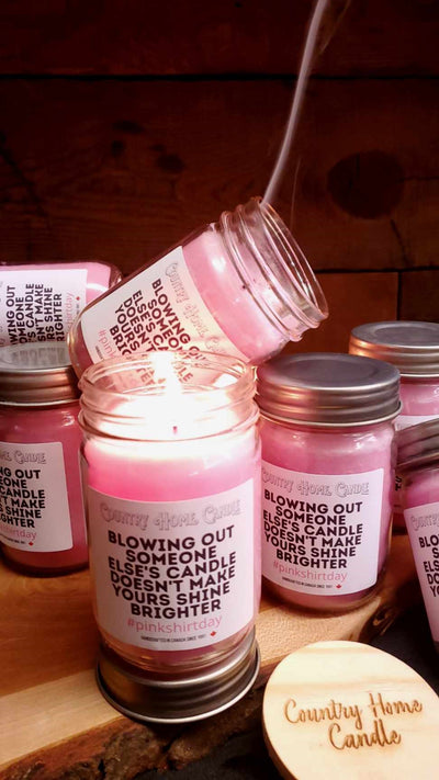 Pink Shirt Day Candle - While Quantities Last